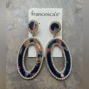 Francesca's Collections Silver Statement Earrings